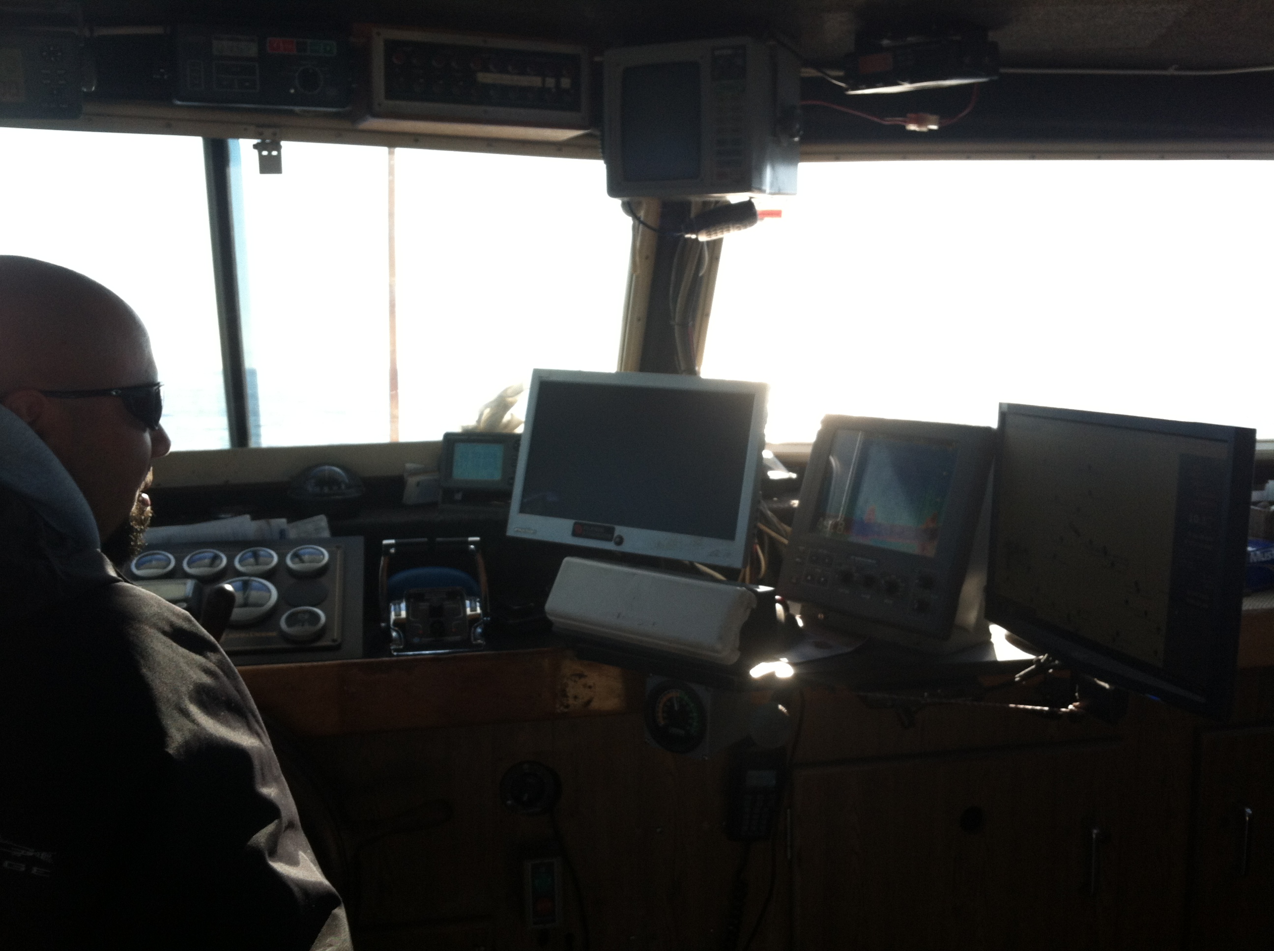 Capt. Ryan at the helm of the SD